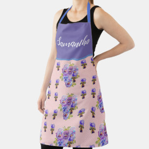 Paarse Bloemen Shabby Chic Lila Roze Dot Viola Schort