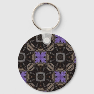 Paarse Bloemen Sleutelhanger