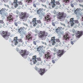 Paarse bloemen  tissuepapier (Detail)