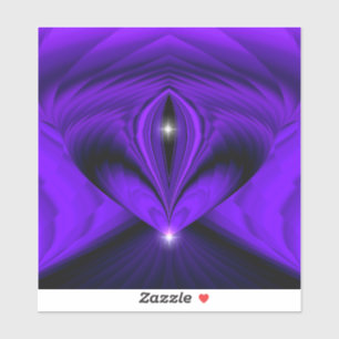 Paarse bloemen, twee sterren sticker