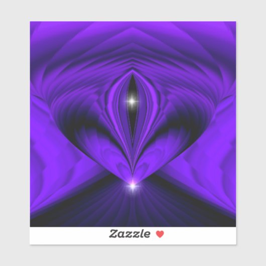 Paarse bloemen, twee sterren sticker (Vel)