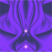 Paarse bloemen, twee sterren sticker (Voorkant)