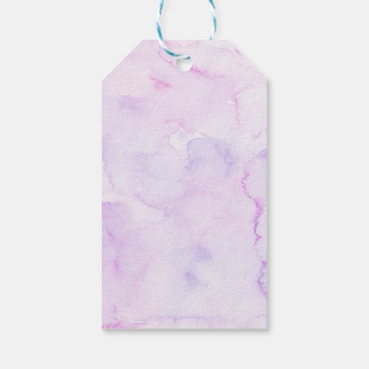 Paarse Bloemen Vrijgezellenfeest Thee Dank u Label Cadeaulabel (Achterkant)