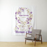 Paarse Bloemen Vrouw Teken Vrouwen Dag Briefkaart