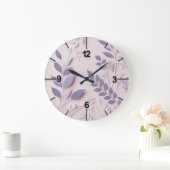 Paarse Bloemen Wandklok-AI ontwerp Grote Klok (Huis)