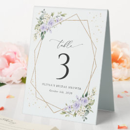 Paarse bloemen, witte bloemen, boho, tafelnummers