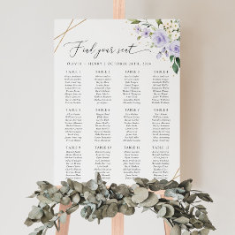 Paarse bloemen, witte bloemen, boho, zithoek poster