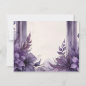 Paarse Bloemenboog Pagan Handfasten Save The Date (Achterkant)