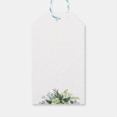 Paarse bloemenbruiloft dank u cadeaulabel (Achterkant)