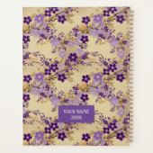 Paarse bloemenchiyogami planner (Achterkant)