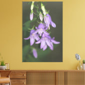 Paarse bloemendoek canvas afdruk (Insitu (Woonkamer))