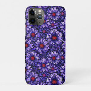 Paarse Bloemendonk Dagelijkse Bescherming iPhone 11 Pro Hoesje