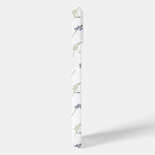  Paarse bloemengroene bladeren Boho Case-Mate iPhone Case (Achterkant / Rechts)