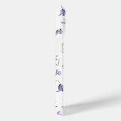  Paarse bloemengroene bladeren Boho Case-Mate iPhone Case (Achterkant / Rechts)