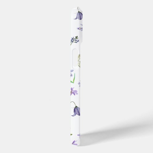  Paarse bloemengroene bladeren Boho Case-Mate iPhone Case (Achterkant / Rechts)