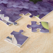 Paarse bloemenpuzzel legpuzzel (Zijkant)