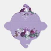 Paarse bloemenscript dank u bruiloft bedankdoosjes (Uitgevouwen)