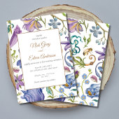  Paarse Bloementuin bruiloft uitnodiging