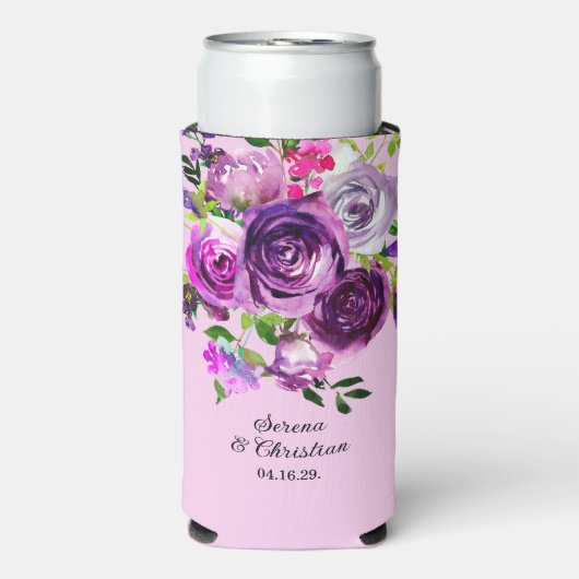 Paarse Bloemige Bruiloft (Seltzer Voorkant)