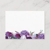 Paarse Bloemige Geometrische Gouden Frame Bedankka Visitekaartje (Achterkant)