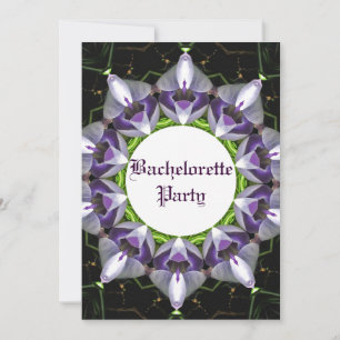 Paarse Bloemige Mandala Kaleidoscoop Kunst Kaart