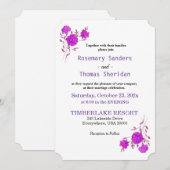 Paarse Bloemige Passie Kaart (Voorkant / Achterkant)