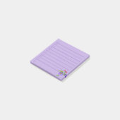 Paarse Bloemige Post-it Notitie Post-it® Notes (Schuin)