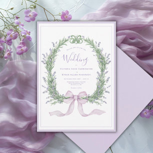 Paarse Bloemige Whimsical Vintage Trouwdag Kaart