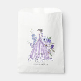 Paarse bloemjurk Vrijgezellenfeest dank u Bedankzakje