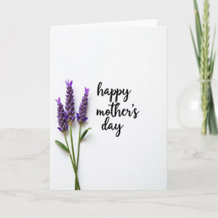 Paarse Bloemkaart met Matte Afwerking Kaart