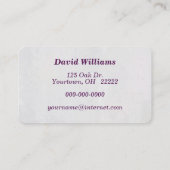 Paarse bloemkool op de markt visitekaartje (Achterkant)