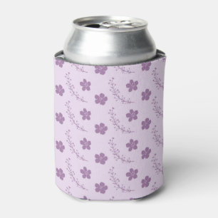 Paarse bloemmotief Eenvoudige Boho Vintage Feest Blikjeskoeler