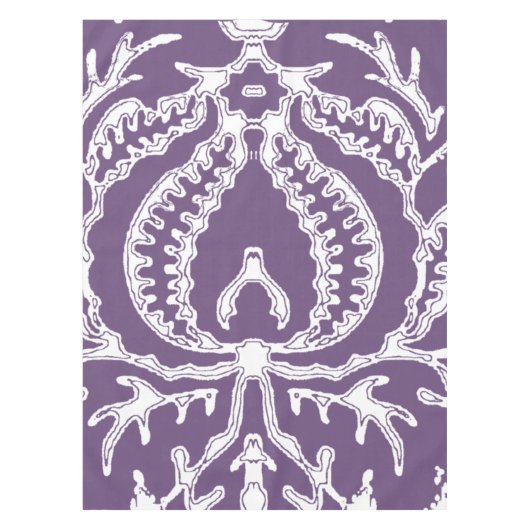 Paarse bloemmotief tafelkleed (Voorkant)