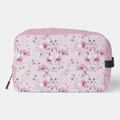 Paarse bloempatroon Toilettasje (Achterkant)