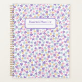 paarse bloemplanner planner (Voorkant)