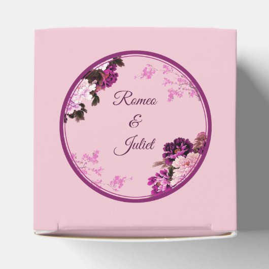 Paarse Bloemring Trouwgunstbox Bedankdoosjes (Bovenkant)