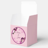 Paarse Bloemring Trouwgunstbox Bedankdoosjes (Geopend)