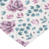 Paarse Bloesems Greenery Pattern Tafelkleed (Gekanteld)