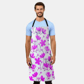 Paarse Bloomventilator Schort (Gedragen)