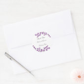 Paarse Blossom Weddenschap Bedankt Ronde Sticker (Envelop)