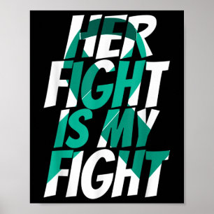 Paarse Blue Ribbon Shirt voor haar mentale gezondh Poster