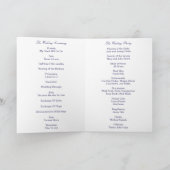 Paarse Blue Silver Swans Program Kaart (Binnen)