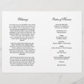 Paarse & Blush Begrafenisprogramma | Volgorde van  (Achterkant)