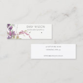 Paarse Blush Bell Floral Bunch Earring Display Mini Visitekaartje (Voorkant / Achterkant)