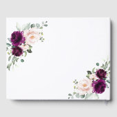 Paarse & Blush Roze Rose begrafenis Gastenboek (Achterkant)