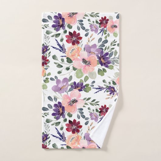 Paarse Blush-ventilator Bad Handdoek (Handdoek)