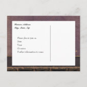 Paarse boek Save the Date Aankondigingskaart (Achterkant)