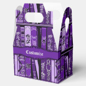 Paarse Boekenplanken Boeken Gable Bedankdoosjes (Geopend)