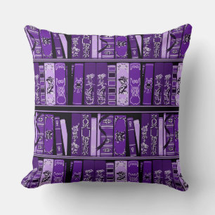 Paarse Boekenplanken Boeken Sierkussen