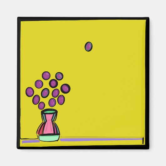 PAARSE BOEKET MAGNEET (Voorkant)